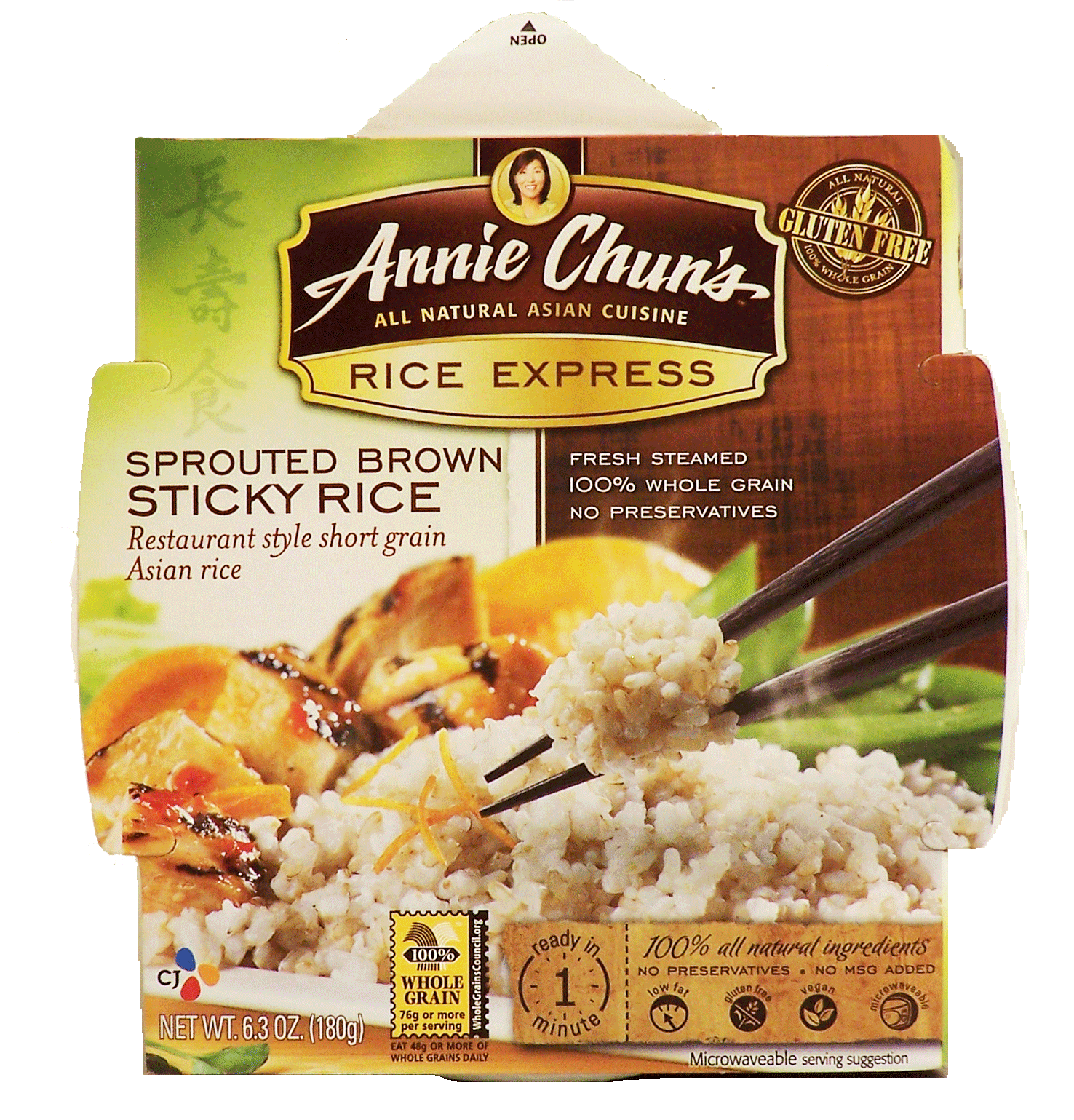 Annie Chun's&nbsp;Rice Express&nbsp;fresh steamed sprouted brown rice, gluten free Full-Size Picture